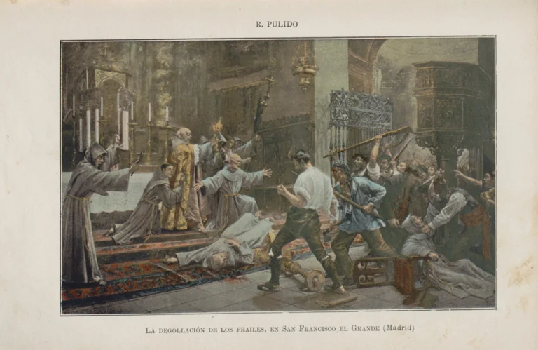 1902 Historia de España en el siglo XIX vol 3 La-degollación-de los frailes en San Francisco
