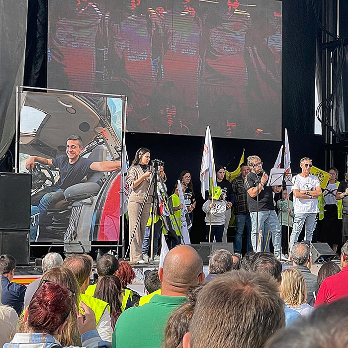 Tractorada en Chinchón por David Lafoz.