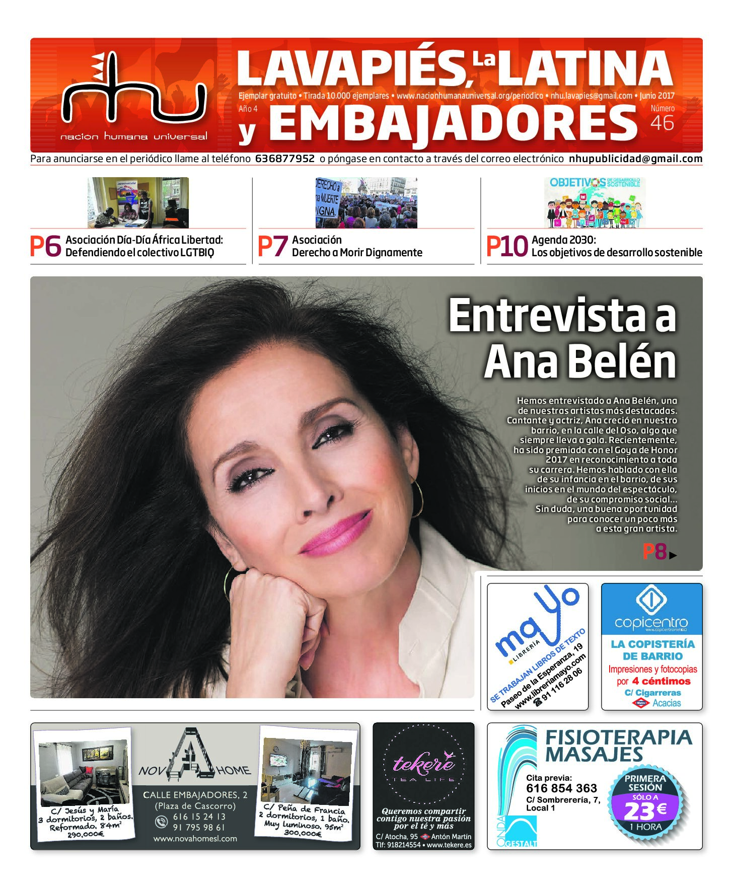 Portada del periódico Nación Humana Universal número 46 (2017)