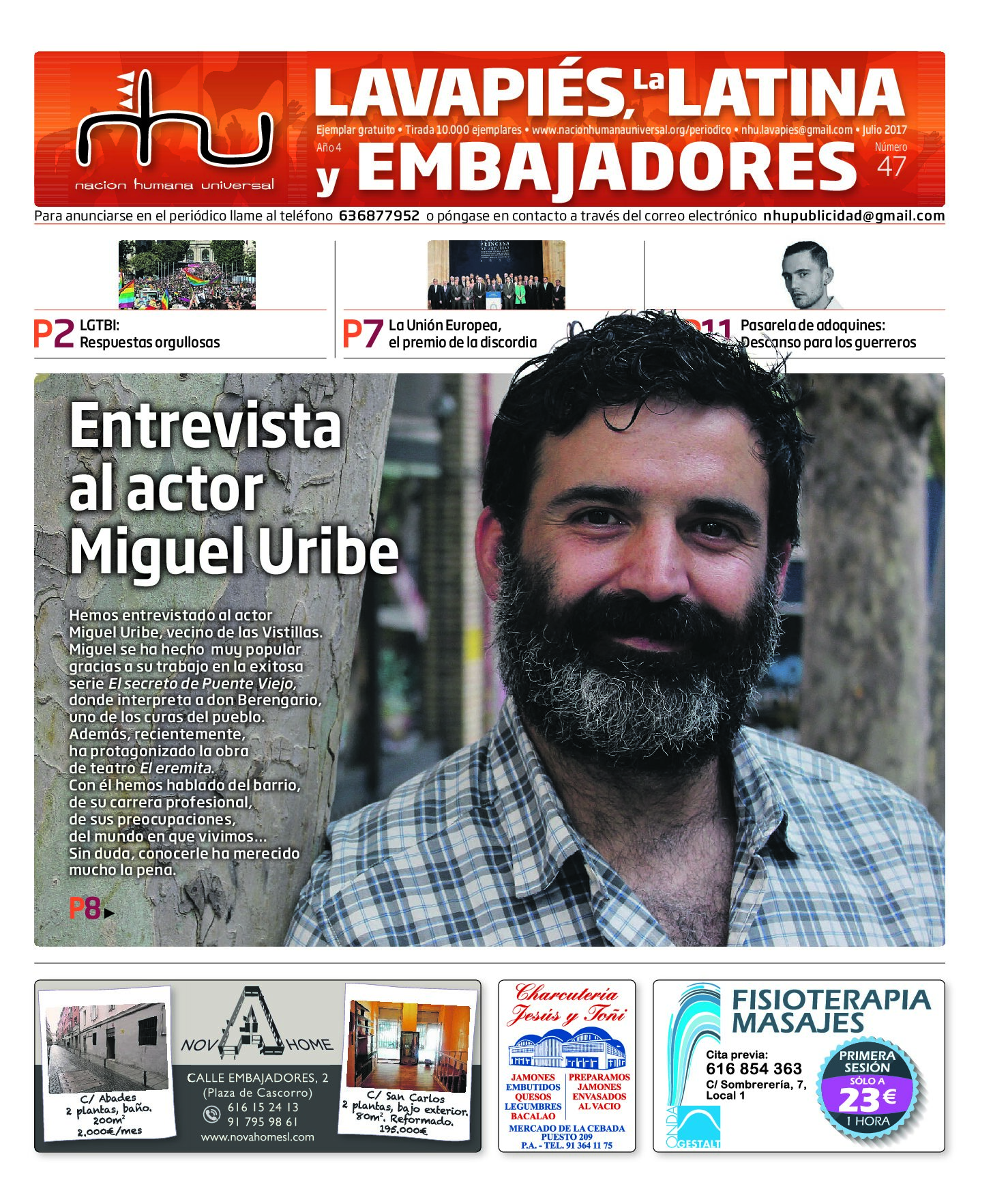Portada del periódico Nación Humana Universal número 47 (2017)