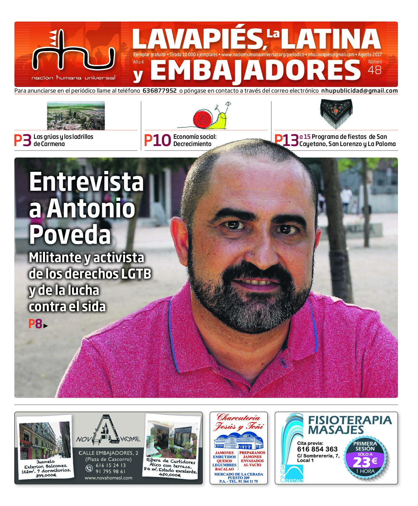 Portada del periódico Nación Humana Universal número 48 (2017)