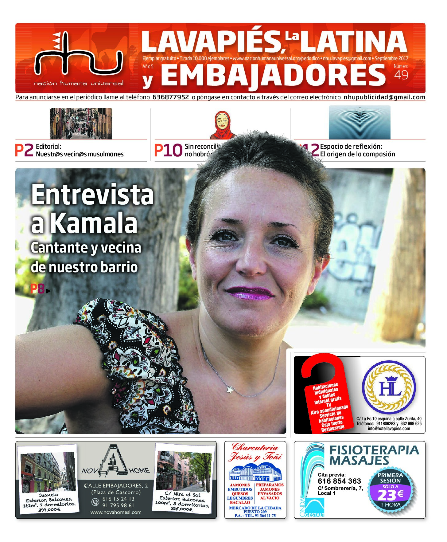 Portada del periódico Nación Humana Universal número 49 (2017)