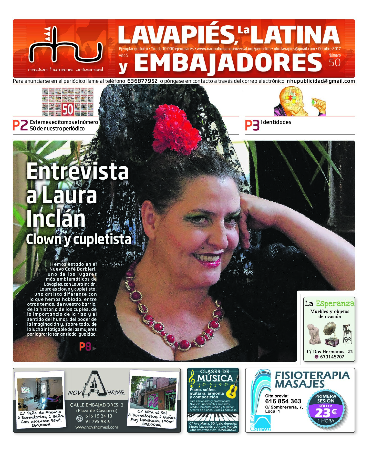 Portada del periódico Nación Humana Universal número 50 (2017)