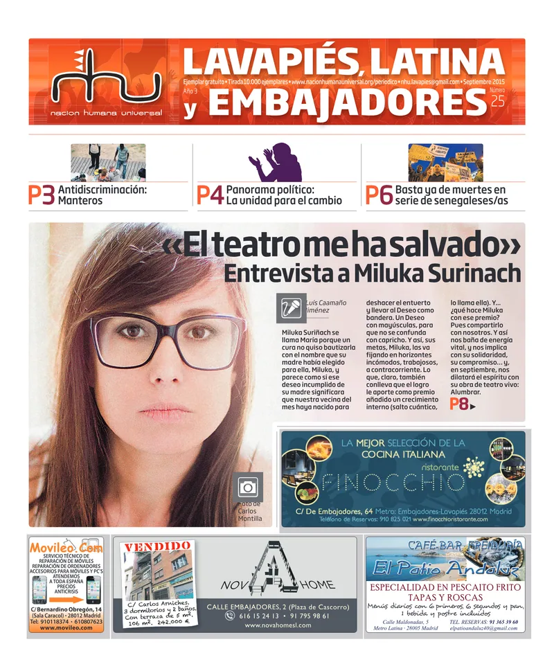 Portada del periódico Nación Humana Universal número 25