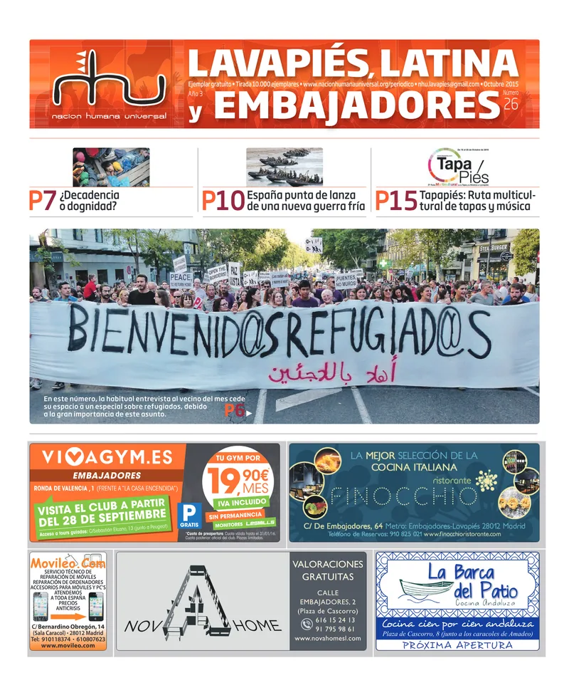 Portada del periódico Nación Humana Universal número 26