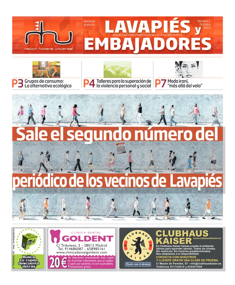 Portada del periódico Nación Humana Universal número 2