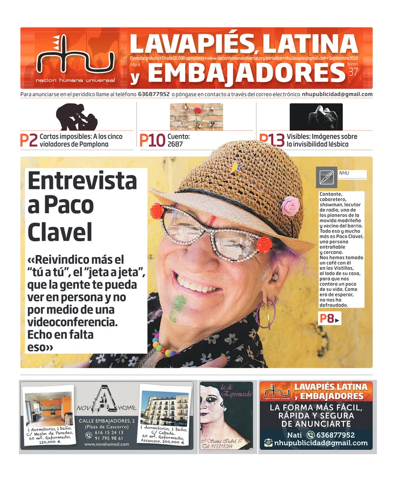 Portada del periódico Nación Humana Universal número 37