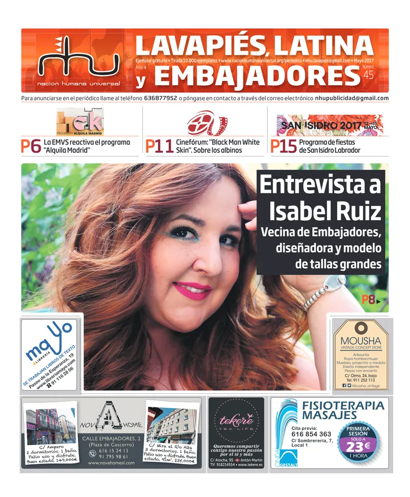 Portada del periódico Nación Humana Universal número 45