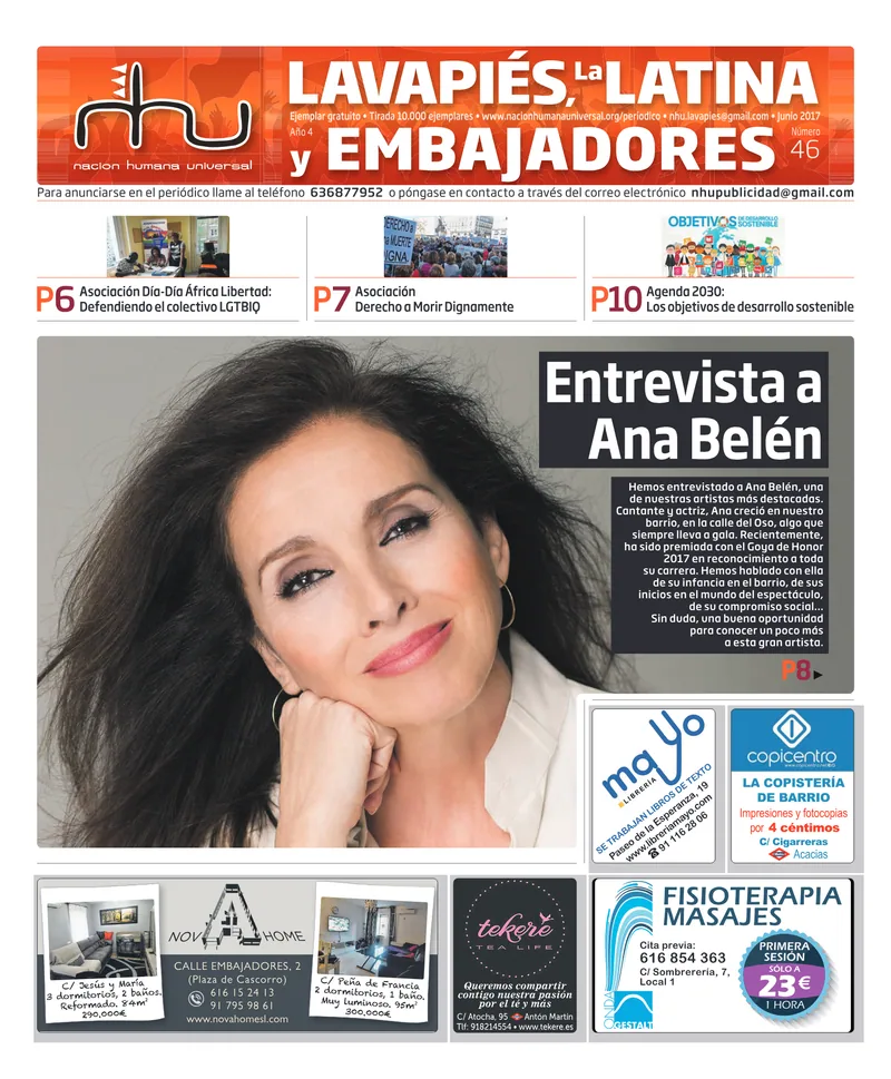 Portada del periódico Nación Humana Universal número 46