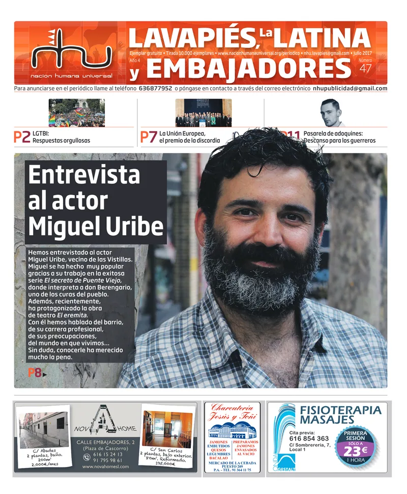 Portada del periódico Nación Humana Universal número 47