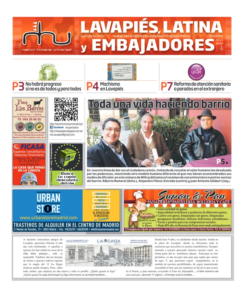 Portada del periódico Nación Humana Universal número 4