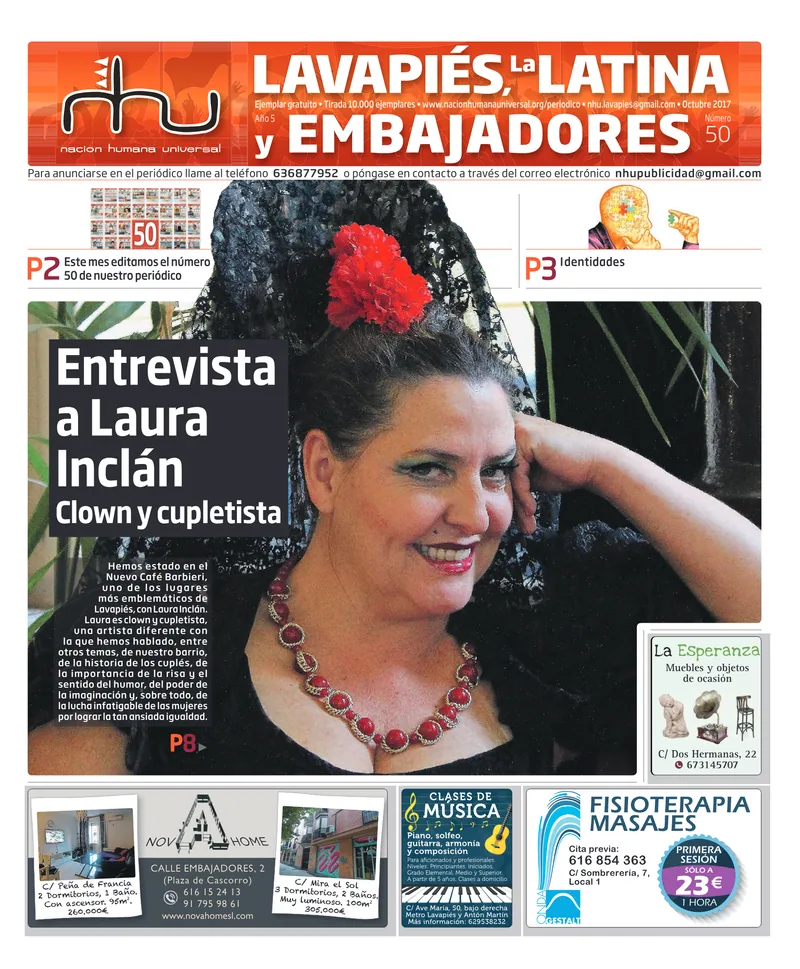 Portada del periódico Nación Humana Universal número 50
