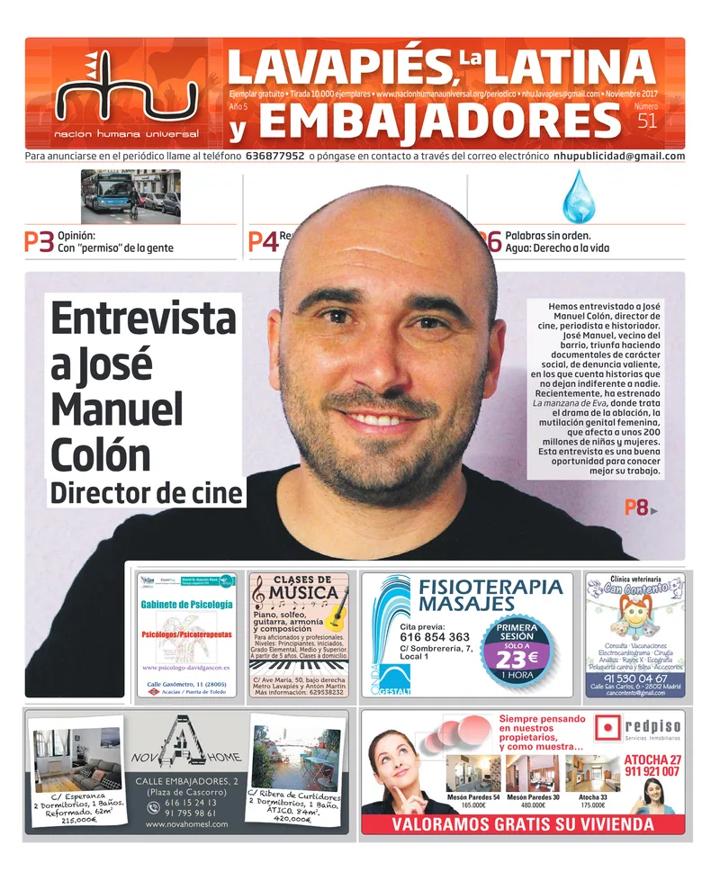 Portada del periódico Nación Humana Universal número 51