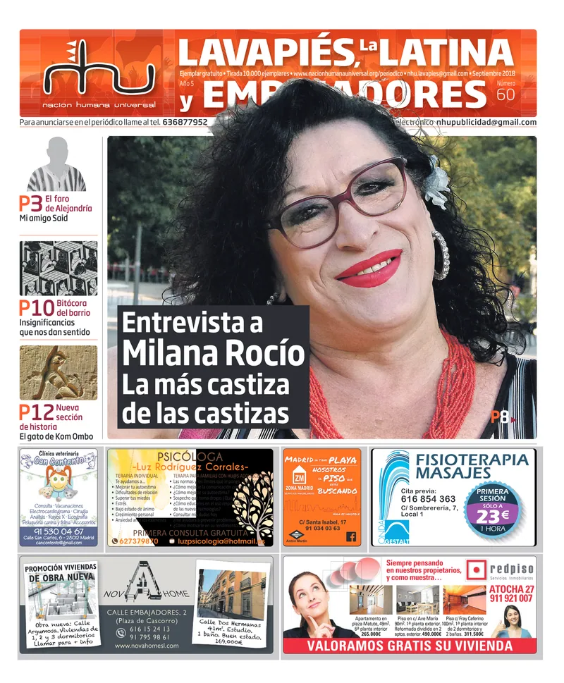Portada del periódico Nación Humana Universal número 60