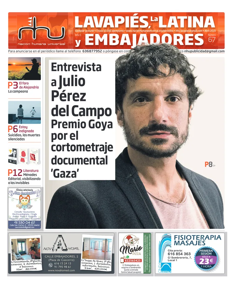 Portada del periódico Nación Humana Universal número 67