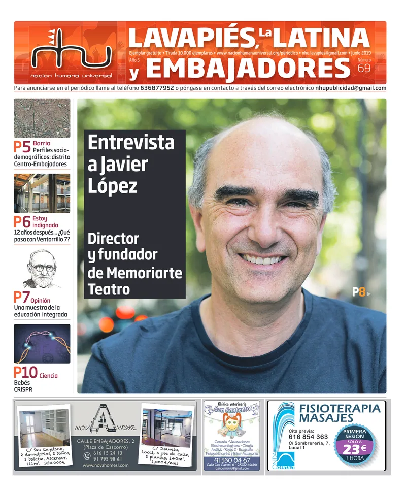 Portada del periódico Nación Humana Universal número 69