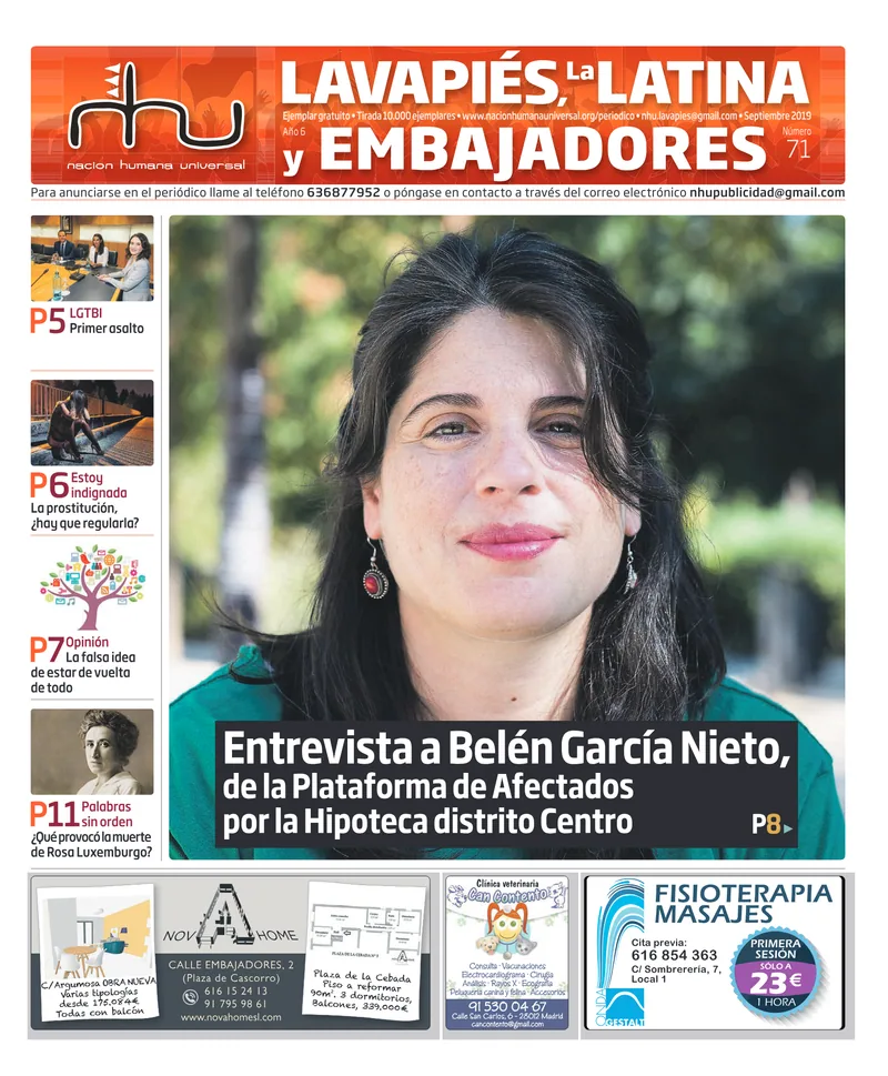 Portada del periódico Nación Humana Universal número 71